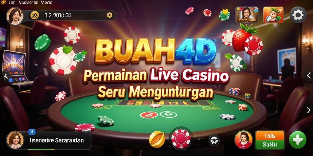 Screenshot BUAH4D menampilkan dealer langsung dan permainan yang mendebarkan.