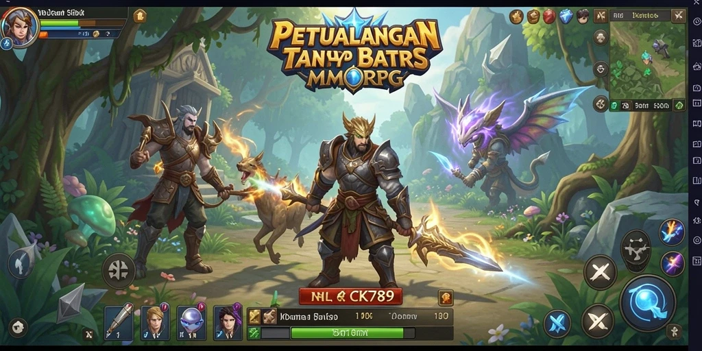 Tangkapan layar CK789 menampilkan karakter pemain dalam aksi epik di dunia MMORPG.