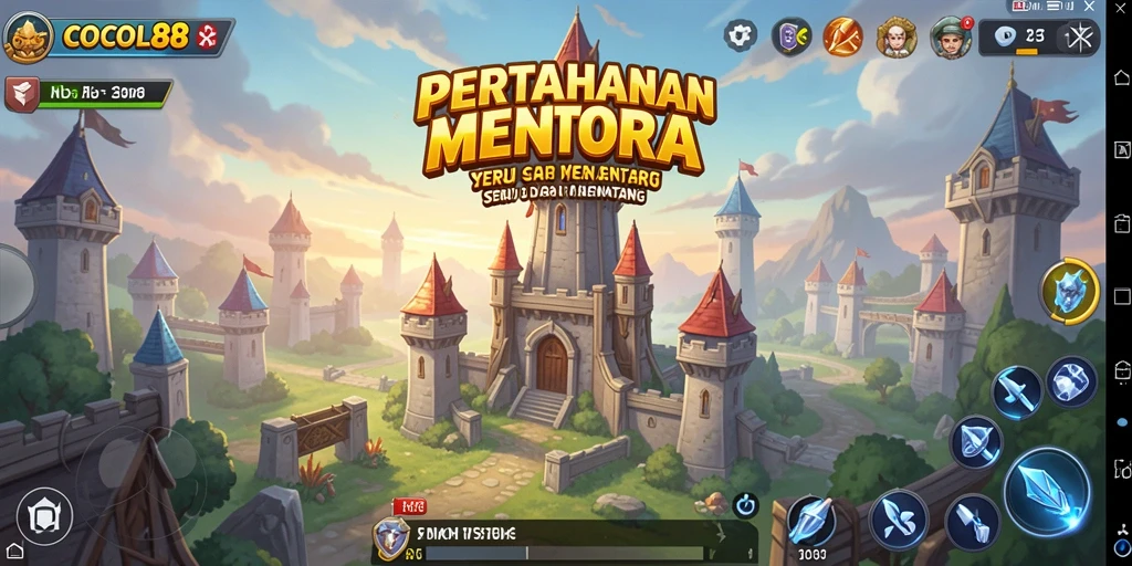 Tangkapan layar COCOL88 menampilkan strategi pertahanan menara yang mendebarkan.