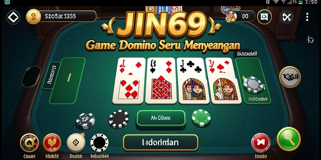 Screenshot gameplay JIN69 menampilkan pemain yang asyik bermain Domino.