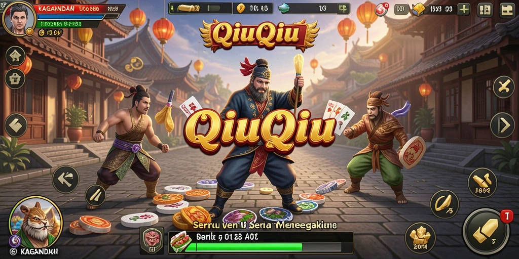 Tampilan gameplay QiuQiu KAGANDAN yang seru dan menantang.