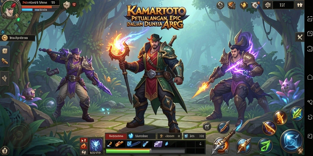 Tampilan gameplay seru KAMARTOTO yang menampilkan aksi pertarungan yang mendebarkan.