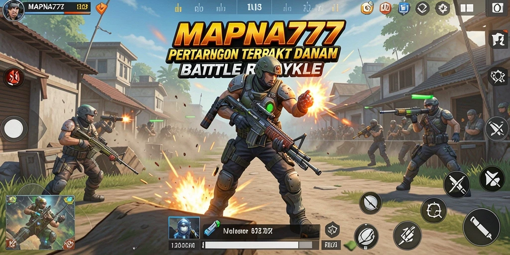 Gameplay seru di MAPNA777 dengan pertarungan Battle Royale yang intens.