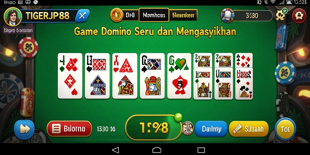 Tampilan menarik dari gameplay Domino di TIGERJP88.