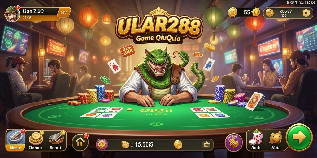 Gameplay seru ULAR288 dalam permainan QiuQiu.